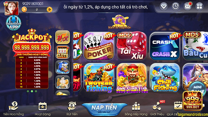 giao-dien-game-999bet-tren-android